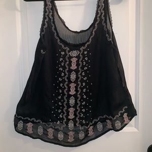 Sheer black tank top